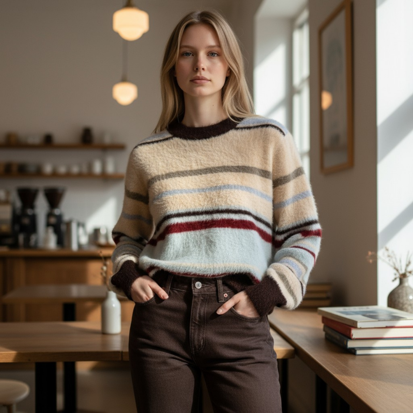 Плетен пуловер