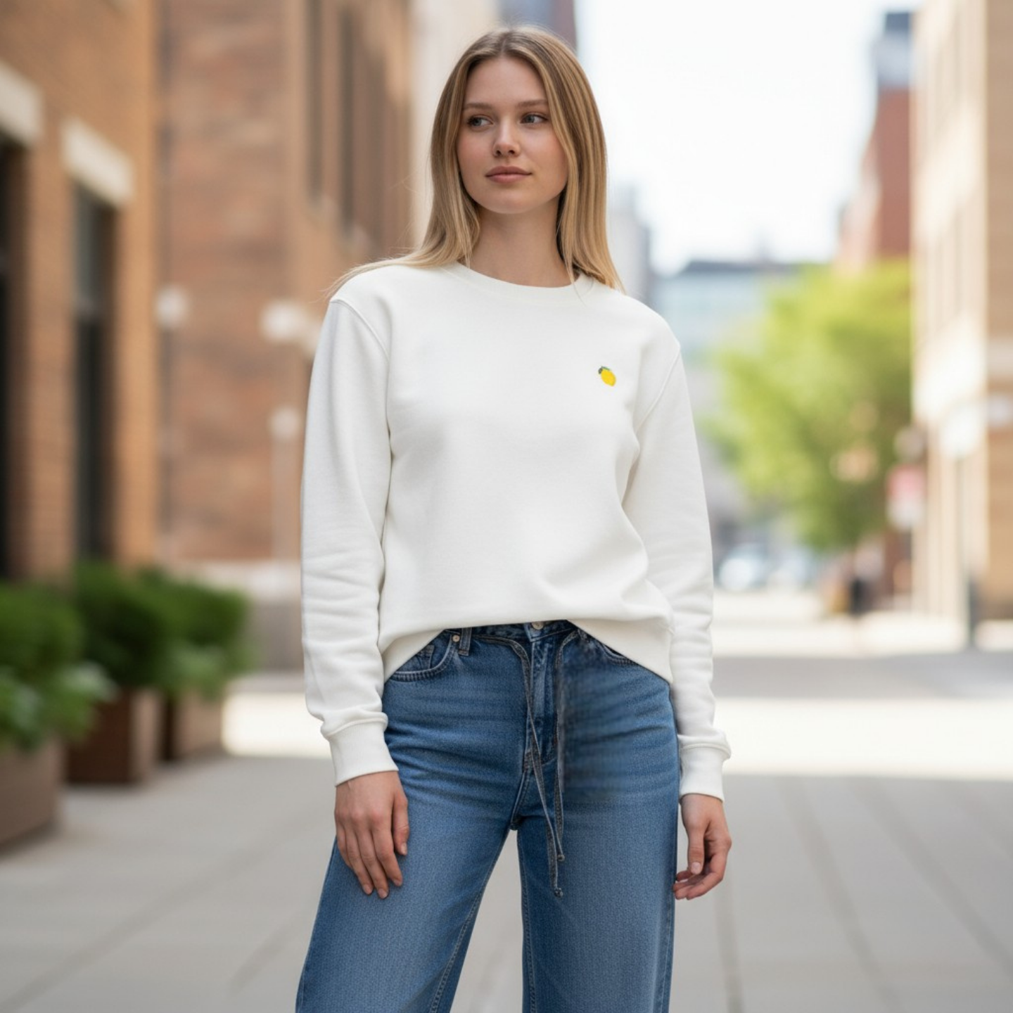 Суитчър с лимонов принт