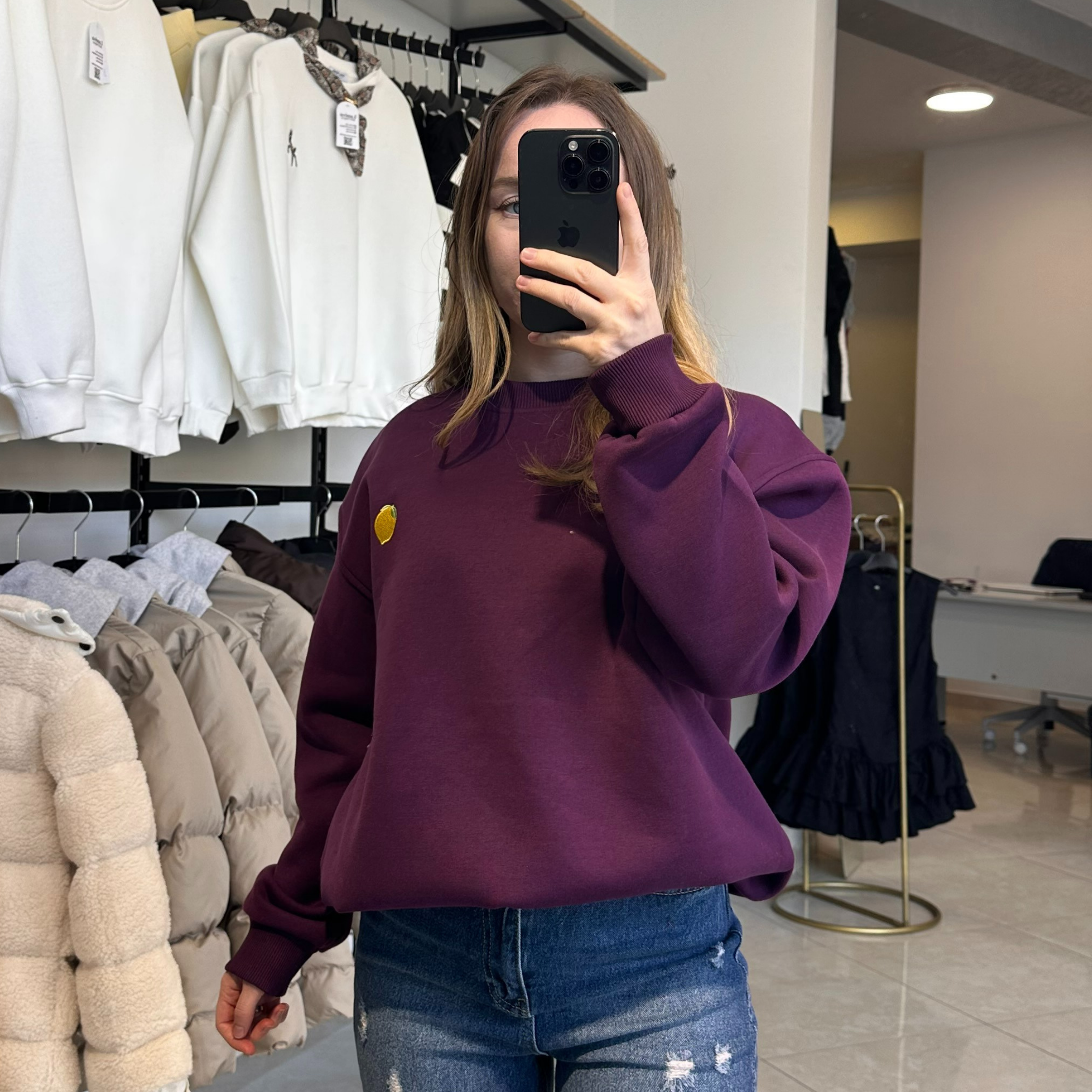 Суитчър с лимонов принт